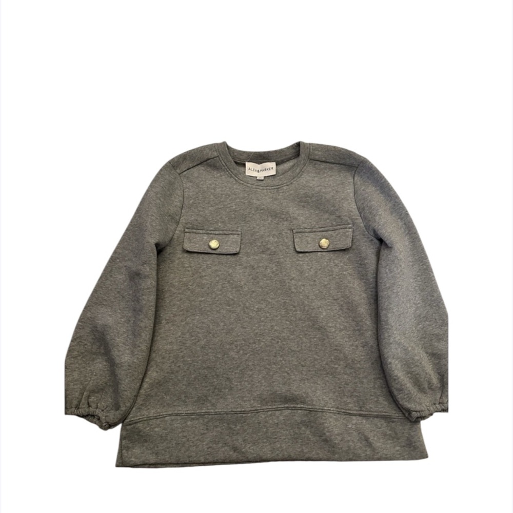 Alex & Parker Sweater With Pockets M gray